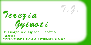 terezia gyimoti business card